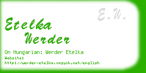 etelka werder business card